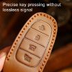 Hyundai Staria/Sonata 5-Button Car Key Cover - Blue Cowhide Protection - 7
