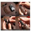 Honda Odyssey 2024 Hallmo Cowhide Car Key Cover 2-Button Brown - 7