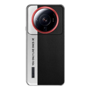 Xiaomi 12S Ultra Camera Design Leather PC Case - Black, Diamond Texture - 1