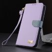 Redmi 11A/12C Purple Metal Bow Leather Phone Case with Hand Strap - 8