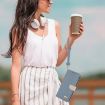 Redmi Note 13 5G Light Blue Leather Case with Metal Bow & Hand Strap - 7