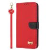 Redmi Note 13 Pro+ Metal Bow Leather Case with Hand Strap - Red - 2
