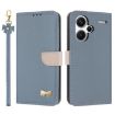 Redmi Note 13 Pro+ Light Blue Leather Case with Metal Bow & Hand Strap - 1