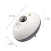 Elliptical Starry Projection Lamp Rechargeable Light, No Remote, White Grey - 2