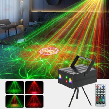 10W Square LED Laser Light - Stage Bar KTV Atmosphere Lamp (Black) - 1