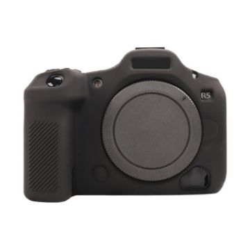Canon EOS R5 Mark II/R5II Black Glossy Silicone Protective Case - 1