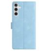 Samsung Galaxy A04S Sky Blue Rose Embossed Leather Phone Case - 3