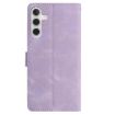 Samsung Galaxy A05S Light Purple Rose Embossed Leather Phone Case - 3