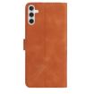 Samsung Galaxy A05S Brown Leather Case with Rose Flower Embossing - 3