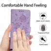 Samsung Galaxy A12 Light Purple Rose Embossed Leather Phone Case - 8