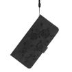 Samsung Galaxy A13 5G Black Leather Case with Rose Flower Embossing - 7