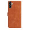 Samsung Galaxy A17 Brown Leather Case with Rose Flower Embossing - 3