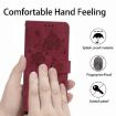 Samsung Galaxy A21S Red Rose Flower Embossed Leather Phone Case - 8