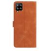 Samsung Galaxy A22 Brown Leather Case with Rose Flower Embossing - 3