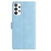 Samsung Galaxy A23 Sky Blue Rose Embossed Leather Phone Case - 3