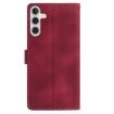 Samsung Galaxy A25 Red Rose Flower Embossed Leather Phone Case - 3
