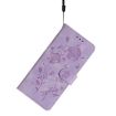 Samsung Galaxy A35 Light Purple Rose Embossed Leather Phone Case - 7