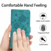 Samsung Galaxy A41 Green Leather Case with Rose Flower Embossing - 8