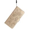 Samsung Galaxy A51 Gold Leather Case with Rose Flower Embossing Pattern - 7
