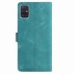 Samsung Galaxy A51 Green Leather Case with Rose Flower Embossing - 2