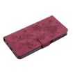Samsung Galaxy A73 Red Rose Flower Embossed Leather Phone Case - 6