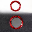 Tesla Model 3 2023 Carbon Fiber Trunk Button Frame Sticker Red - 1