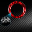 Tesla Model 3 2023 Carbon Fiber Trunk Button Frame Sticker Red - 4