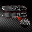 Tesla Model 3 2023 Carbon Fiber Seat Panel Stickers 7pcs Set Red RHD - 3