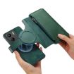 Redmi 13C 4G/Poco M6 Case - MagSafe RFID Zipper Wallet Leather (Green) - 6