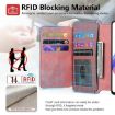 Redmi Note 13 Pro 4G Case - MagSafe RFID Zipper Wallet Leather (Pink) - 9