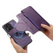 Redmi Note 13 Pro+ Case: MagSafe RFID Zipper Wallet Leather (Purple) - 6