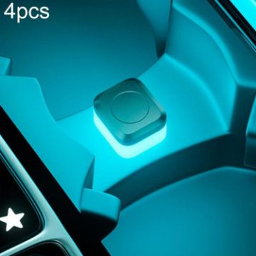 Car USB LED Atmosphere Light 4pcs - Ice Blue Lighting Kit - 1