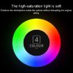 Car USB LED Atmosphere Light 4pcs - Ice Blue Lighting Kit - 6