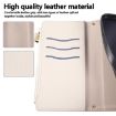 OPPO A3 Pro/A80 5G White Leather Wallet Phone Case with Strap - 9