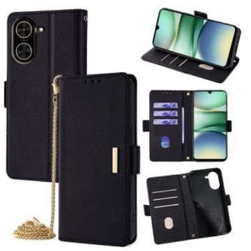 Redmi A5 4G Crossbody Chain Leather Phone Case Black 171.7mm - 1