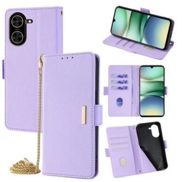Redmi A5 4G Crossbody Chain Leather Phone Case Purple 171.7mm - 1