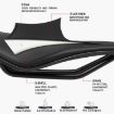 TOSEEK TS101 Black Leather Saddle for Road & Mountain Bikes - 2
