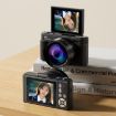V5 64MP Retro Digital Camera 4K, 180 Flip Screen, Large Lens Black - 2