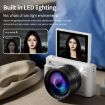 V5 64MP Retro Digital Camera 4K, 180 Flip Screen, Large Lens Black - 8