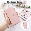 Redmi Note 13 Pro+ Pink Leather Wallet Case with Crossbody Strap - 7