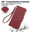 Redmi 14C 5G Leather Wallet Phone Case with Crossbody Strap - Red - 4
