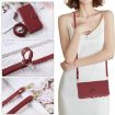 Redmi 14C 5G Leather Wallet Phone Case with Crossbody Strap - Red - 6