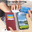 Red Leather Wallet Phone Case for Redmi Note 13 4G with Crossbody Strap - 8