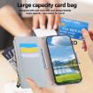 Redmi Note 13 4G Sky Blue Leather Wallet Case with Crossbody Strap - 8