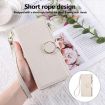 Redmi Note 13 4G Leather Wallet Phone Case with Crossbody Strap - White - 7