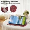 Redmi Note 13 Pro 4G Leather Wallet Case with Crossbody Strap - Red - 5