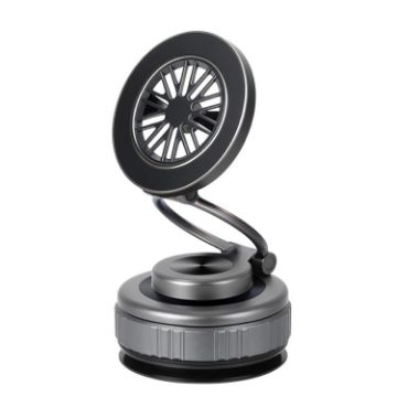G511 Three-axis Folding Magnetic Car Phone Holder - Gun Metal - 1
