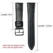 Garmin Fenix 7/7X/6X 22mm Silver Buckle Leather Watch Band (Black) - 3
