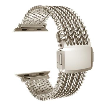 Apple Watch Mesh Magnetic Stainless Steel Band 42/41/40/38mm Starlight - 1