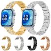 Huawei Band 10/9/8 14mm Diamond Jewelry Stainless Steel Watch Band Silver - 2